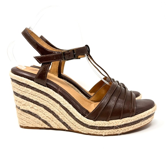 Nurture Castle Brown Wedge Shoes - Picture 3 of 15